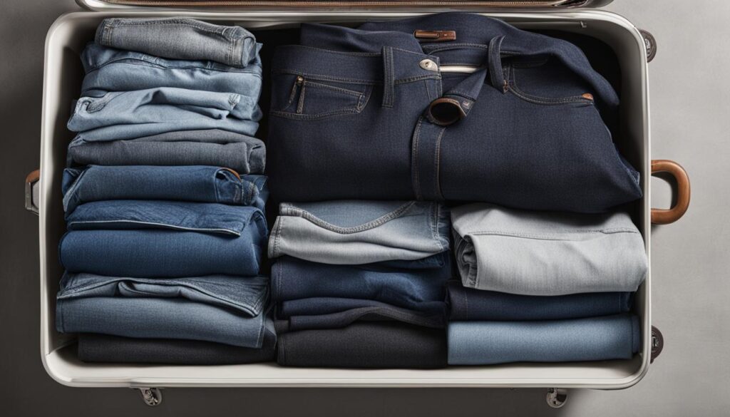 How to Pack Jeans in a Suitcase