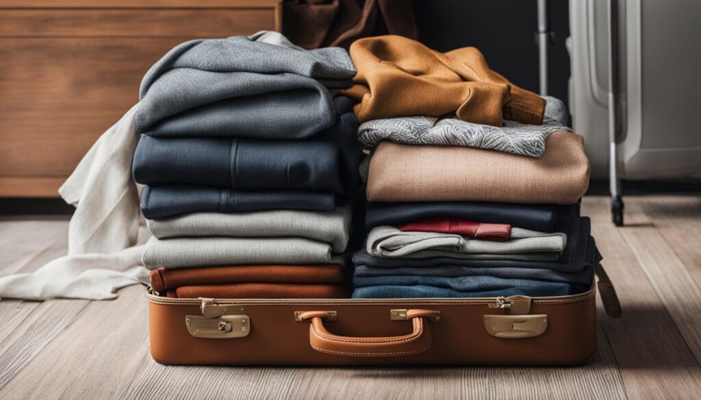 criss cross method to pack a suitcase
