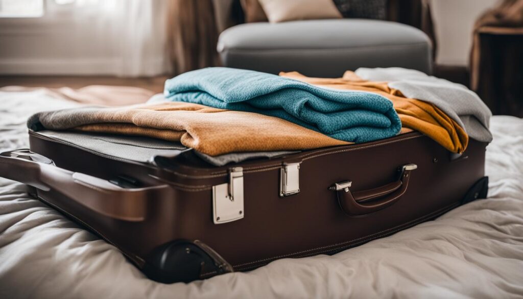 how to pack a blanket in suitcase