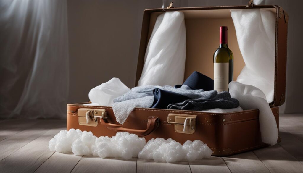 how to pack a bottle of wine in checked luggage