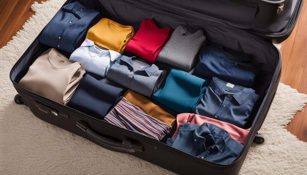 how to pack a suitcase using the roll method