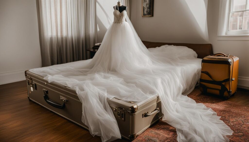 how to pack a wedding dress