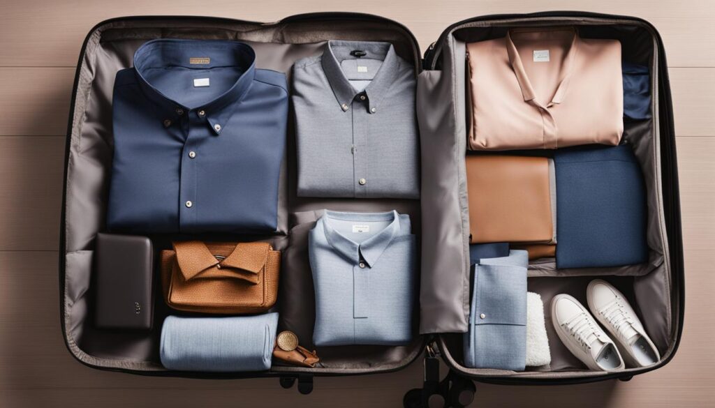 how to pack blouses and pants in a suitcase
