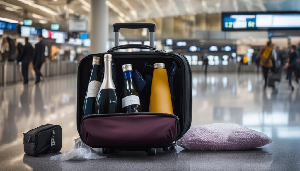 how to pack bottles of wine in luggage