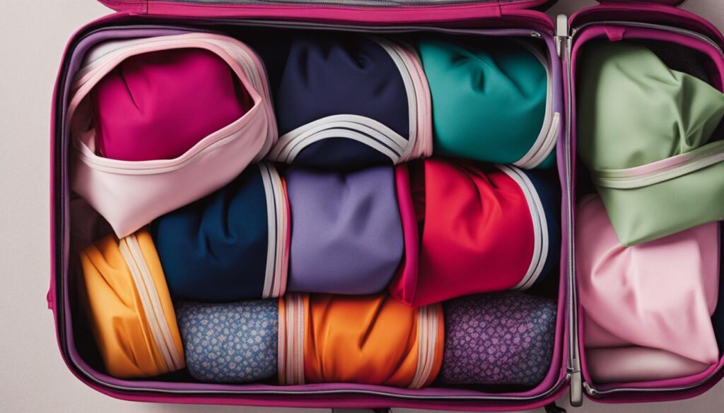 how to pack bras in a suitcase
