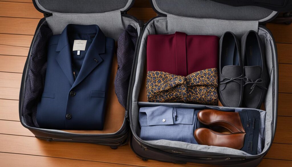 how to pack dress clothes in a suitcase
