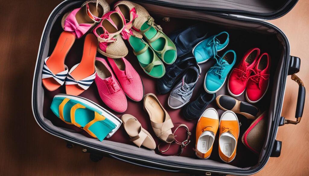 how to pack shoes for travel