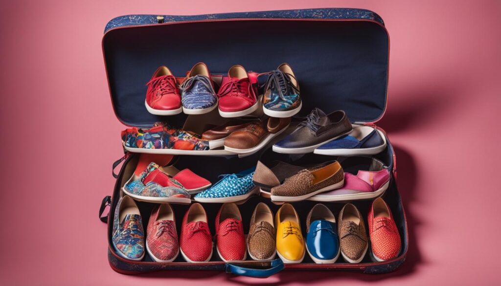 how to pack shoes suitcase