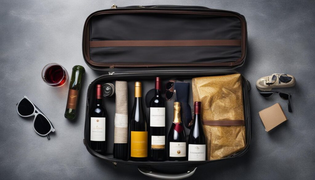 how to pack wine bottle in checked luggage