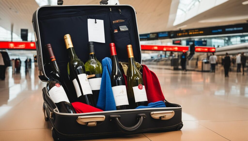 how to pack wine in checked luggage