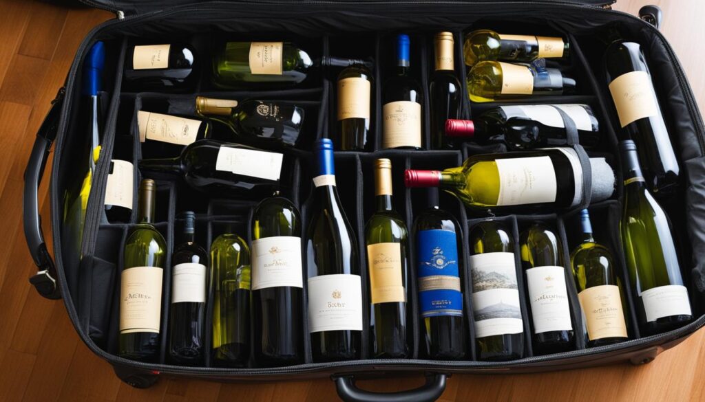 how to pack wine into a suitcase