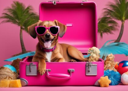 See the Fun – Pack Only the Essentials Dog Suitcase Gif