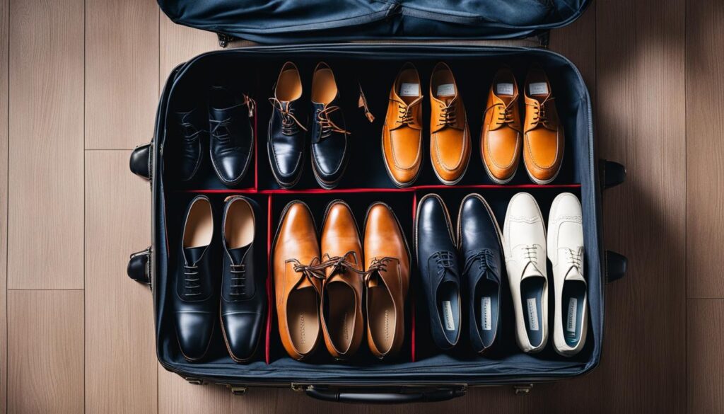 where to pack shoes in a suitcase