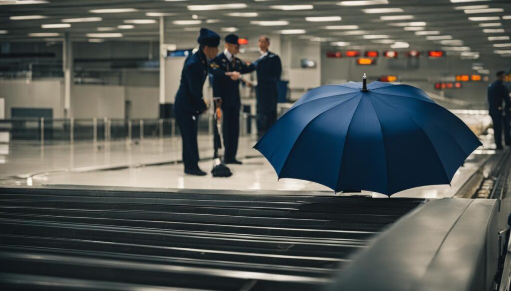 airline regulations for umbrellas
