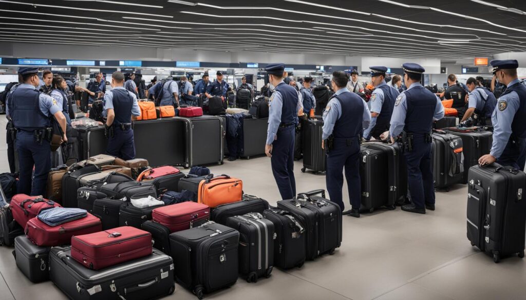 airport luggage inspection