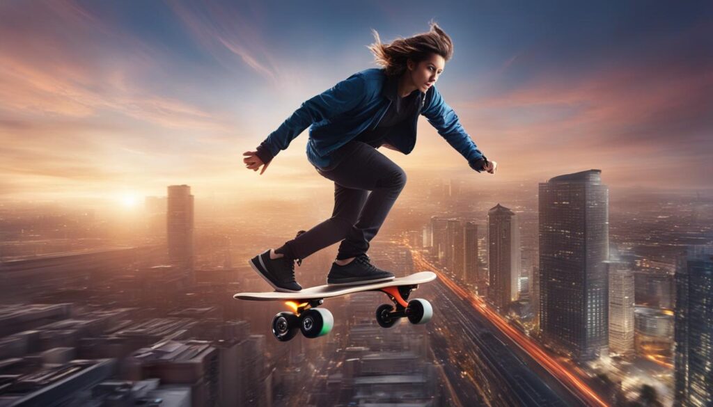 flying with electric skateboard