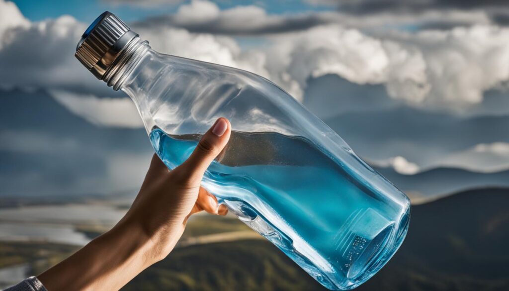 refillable water bottle for air travel