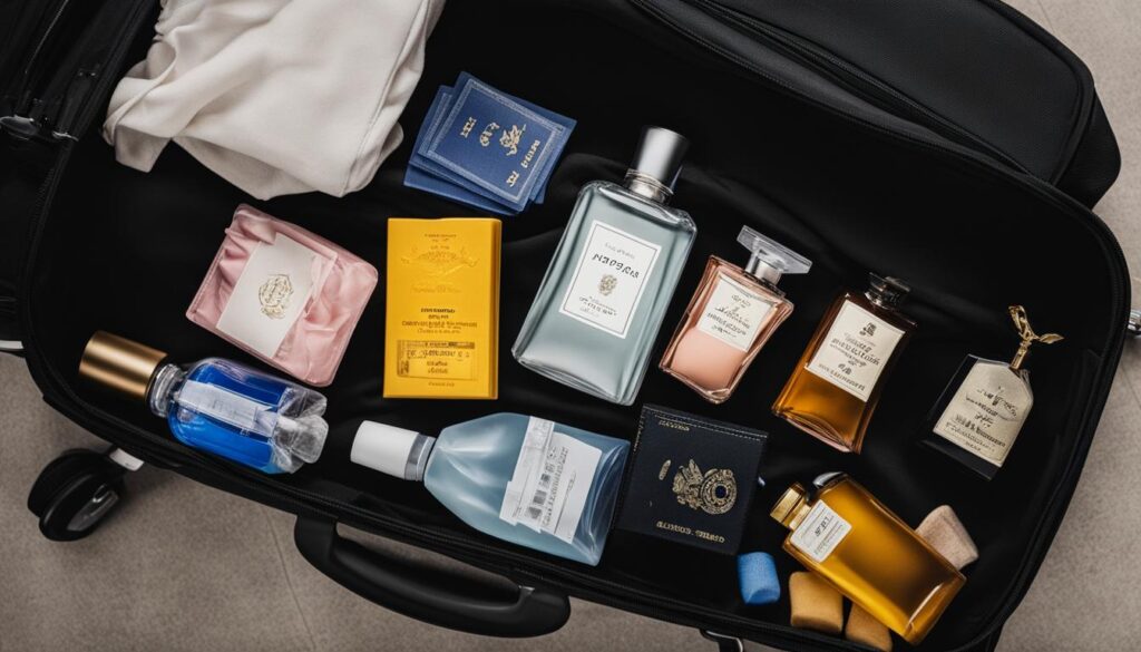 risks of packing perfume in hand luggage