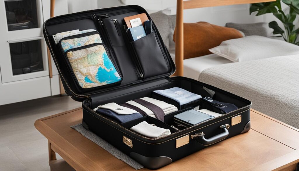 suitcase with drawers